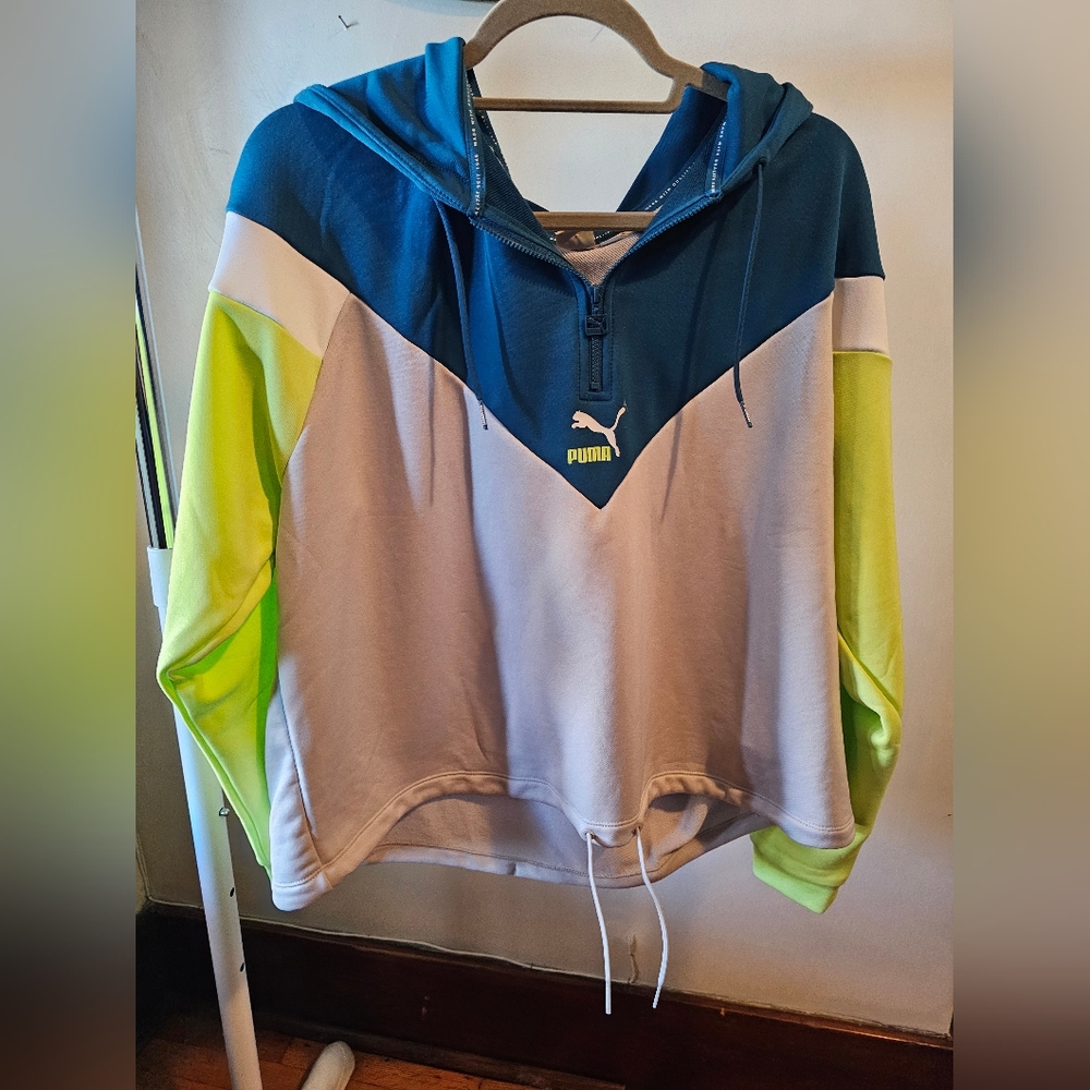 Green, blue, gray PUMA hoodie - XL